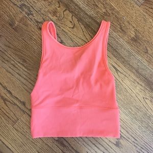Lululemon power pivot tank.  Gorgeous orange color